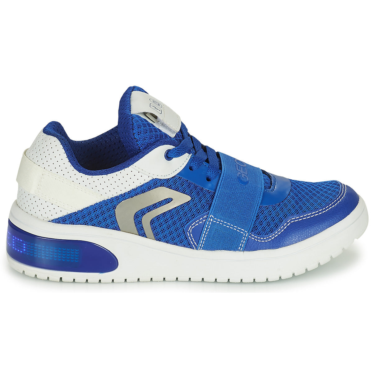 Scarpe bambini ragazzo Geox  J XLED B. B - MESH+GEOBUCK  Marine 