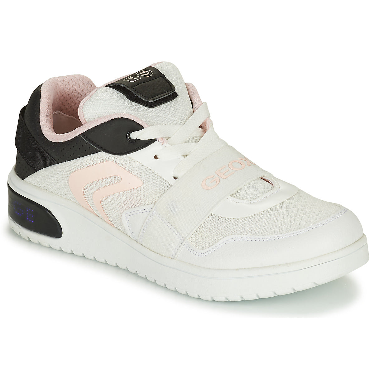 Scarpe bambini ragazzo Geox  J XLED G. A - MESH+ECOP BOTT  Bianco 