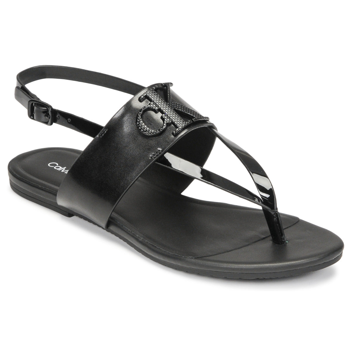 Sandali donne Calvin Klein Jeans  FLAT SANDAL TOEPOST HW  Nero 