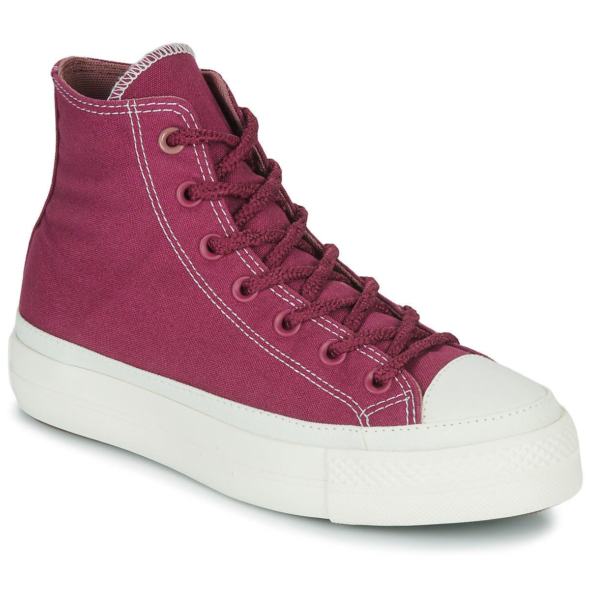 Sneakers alte donne Converse  CHUCK TAYLOR ALL STAR LIFT PLATFORM WORKWEAR TEXTILES HI  Bordeaux 