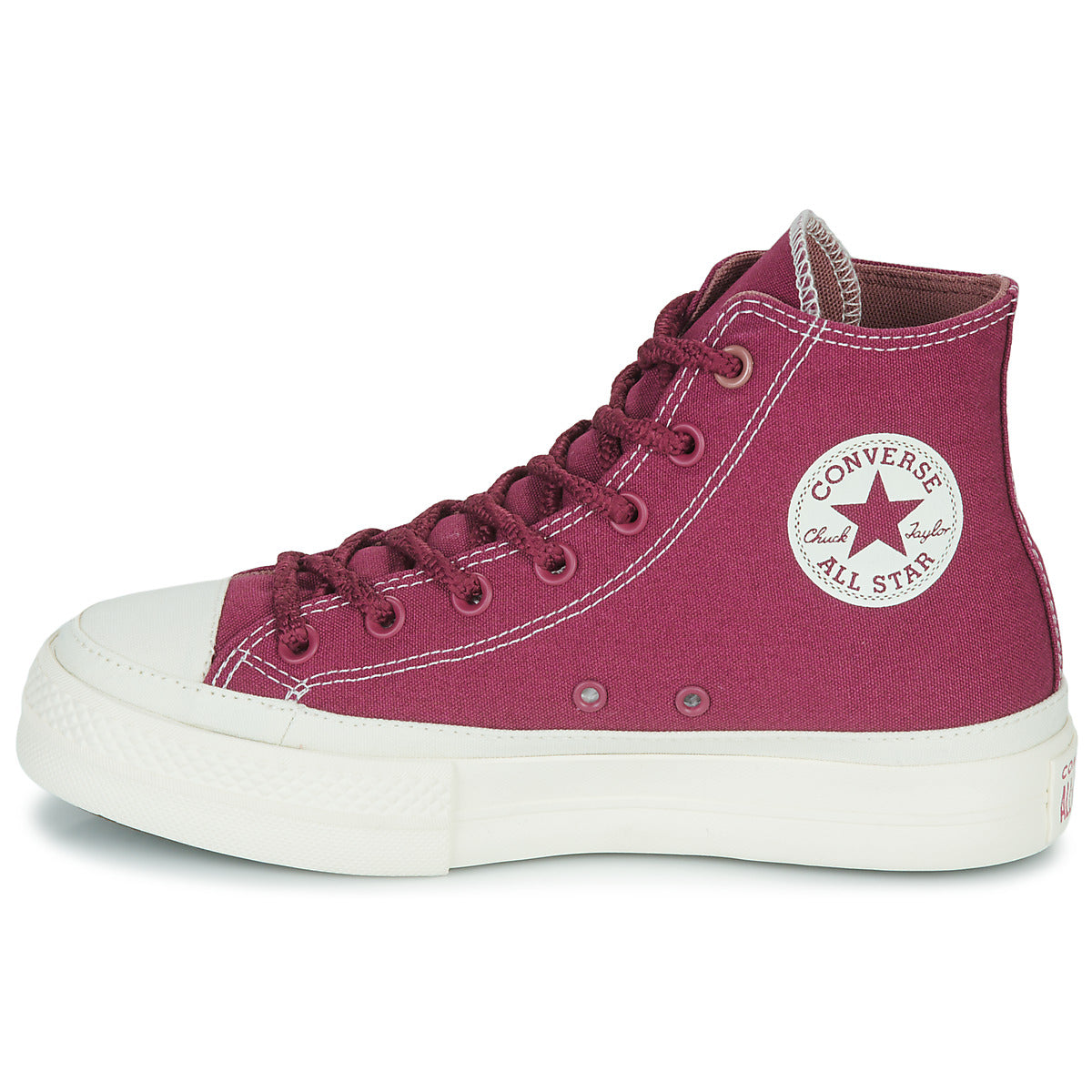 Sneakers alte donne Converse  CHUCK TAYLOR ALL STAR LIFT PLATFORM WORKWEAR TEXTILES HI  Bordeaux 