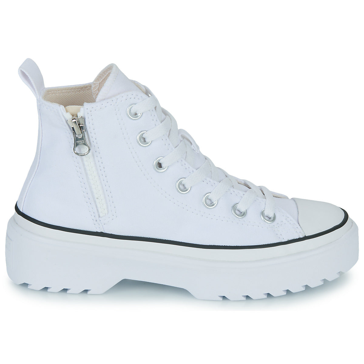 Scarpe bambini ragazza Converse  CHUCK TAYLOR ALL STAR LUGGED LIFT PLATFORM CANVAS HI  Bianco 