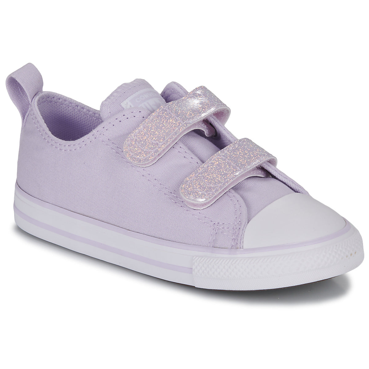 Scarpe bambini ragazzo Converse  CHUCK TAYLOR ALL STAR 2V EASY-ON GLITTER OX  Viola 