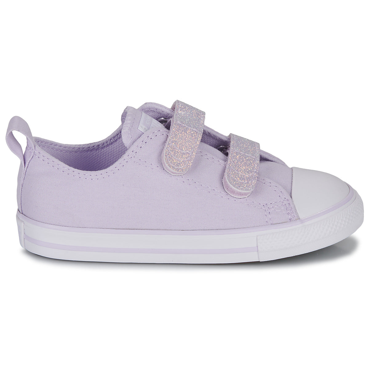 Scarpe bambini ragazza Converse  CHUCK TAYLOR ALL STAR 2V EASY-ON GLITTER OX  Viola 