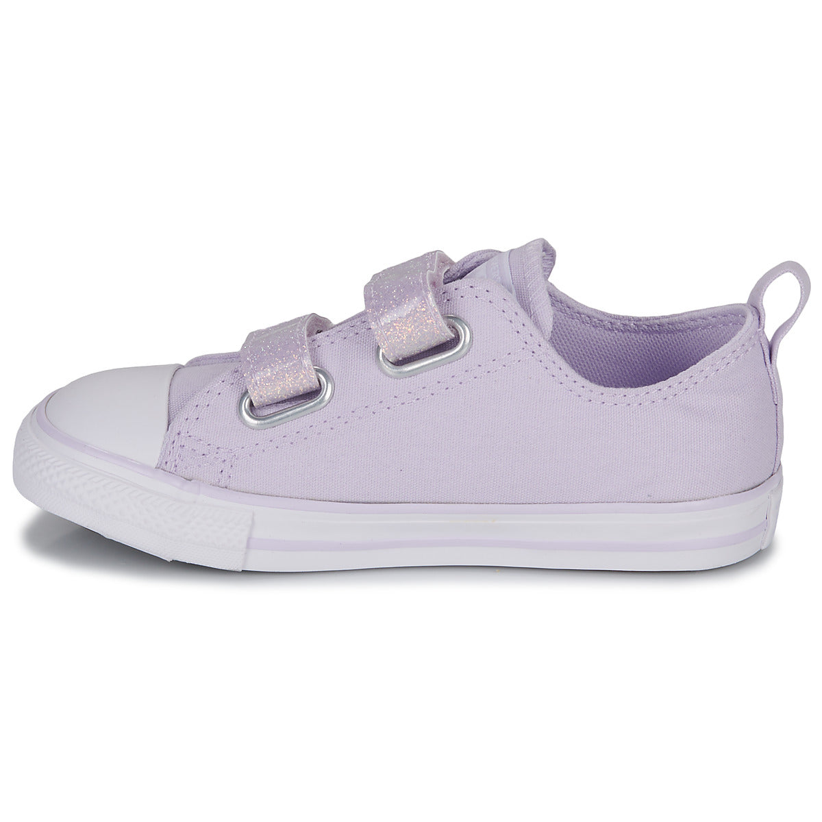 Scarpe bambini ragazzo Converse  CHUCK TAYLOR ALL STAR 2V EASY-ON GLITTER OX  Viola 