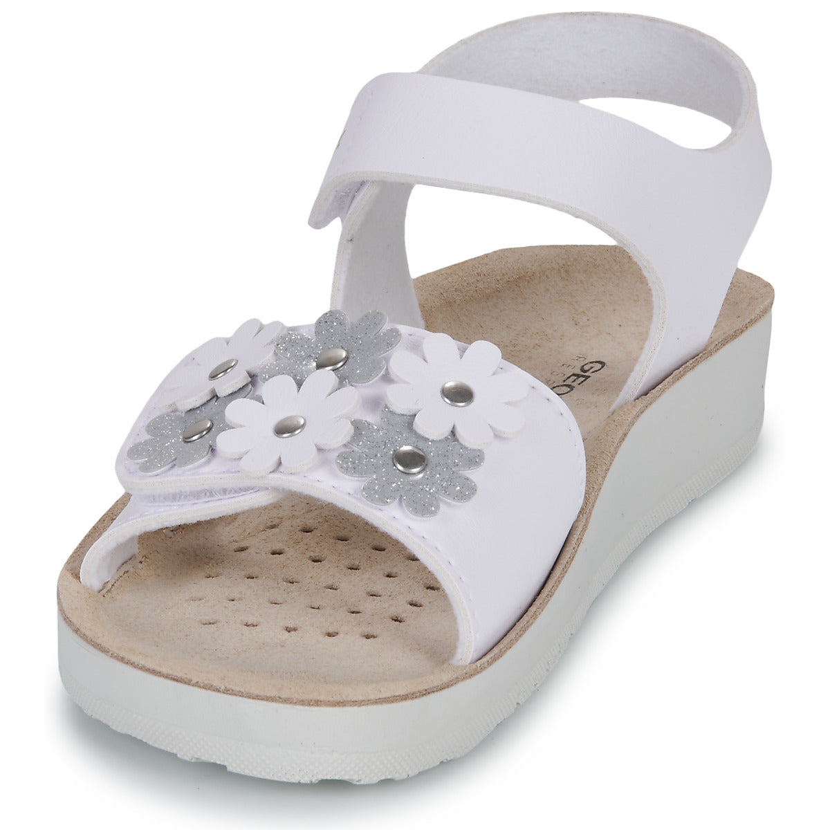 Sandali bambini ragazza Geox  J SANDAL COSTAREI GI  Bianco 