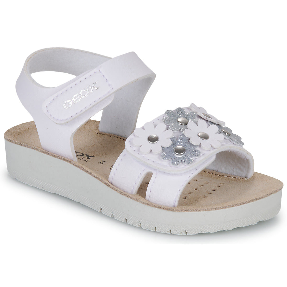 Sandali bambini ragazza Geox  J SANDAL COSTAREI GI  Bianco 