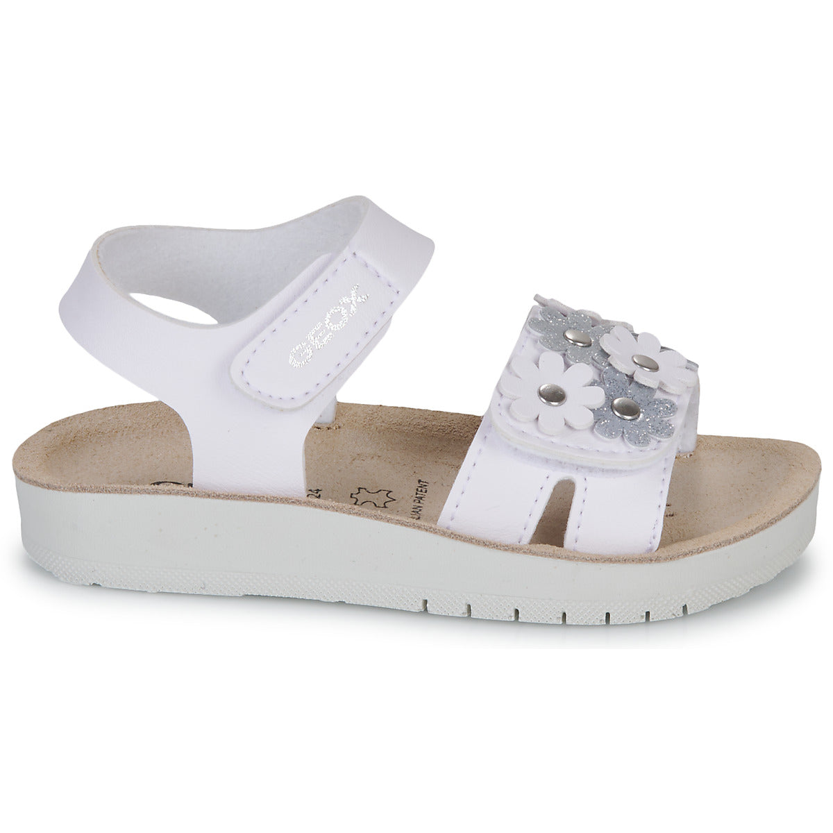 Sandali bambini ragazza Geox  J SANDAL COSTAREI GI  Bianco 