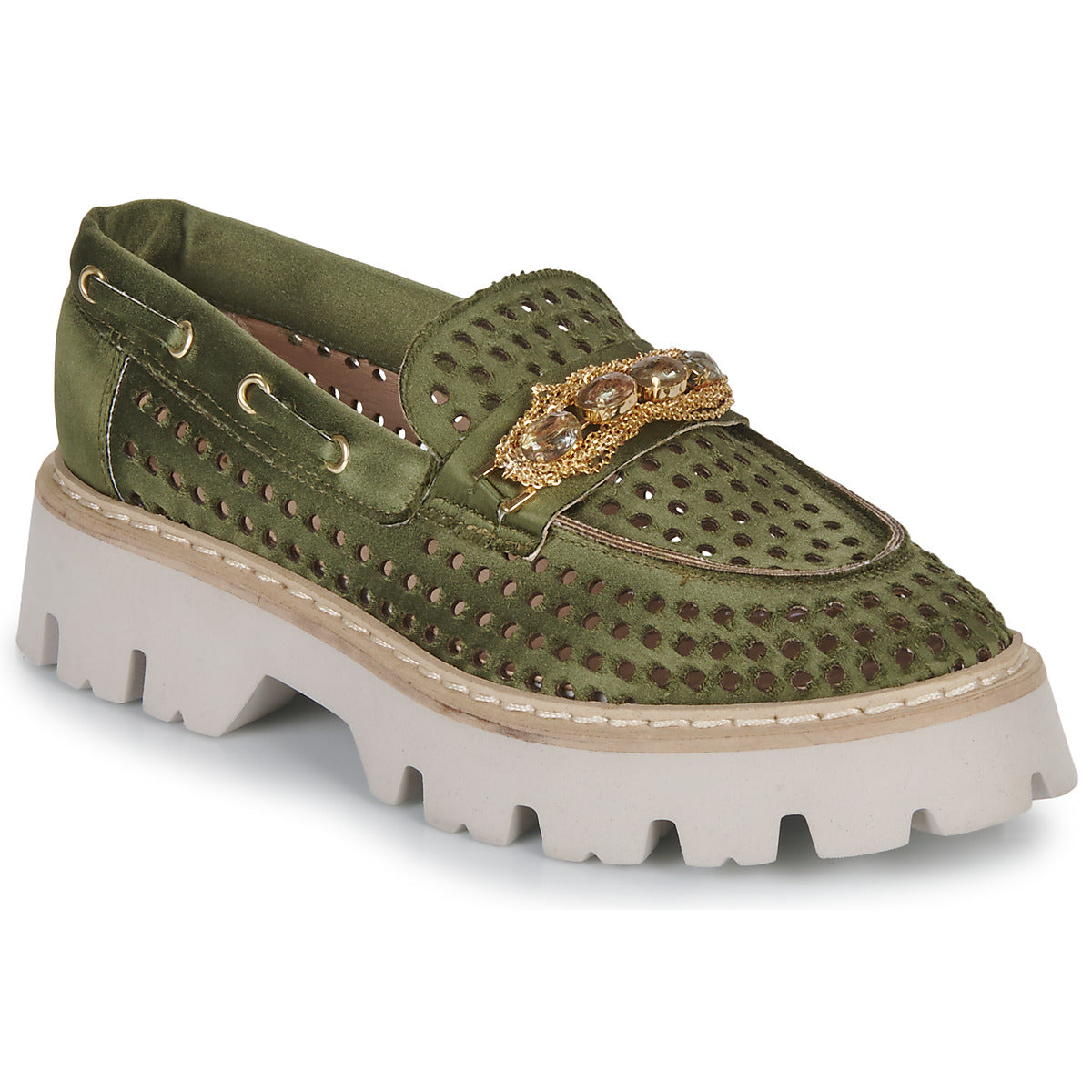 Scarpe donne Fru.it  8149-999-ANFIBIO-MILITARE-ORO  Kaki 