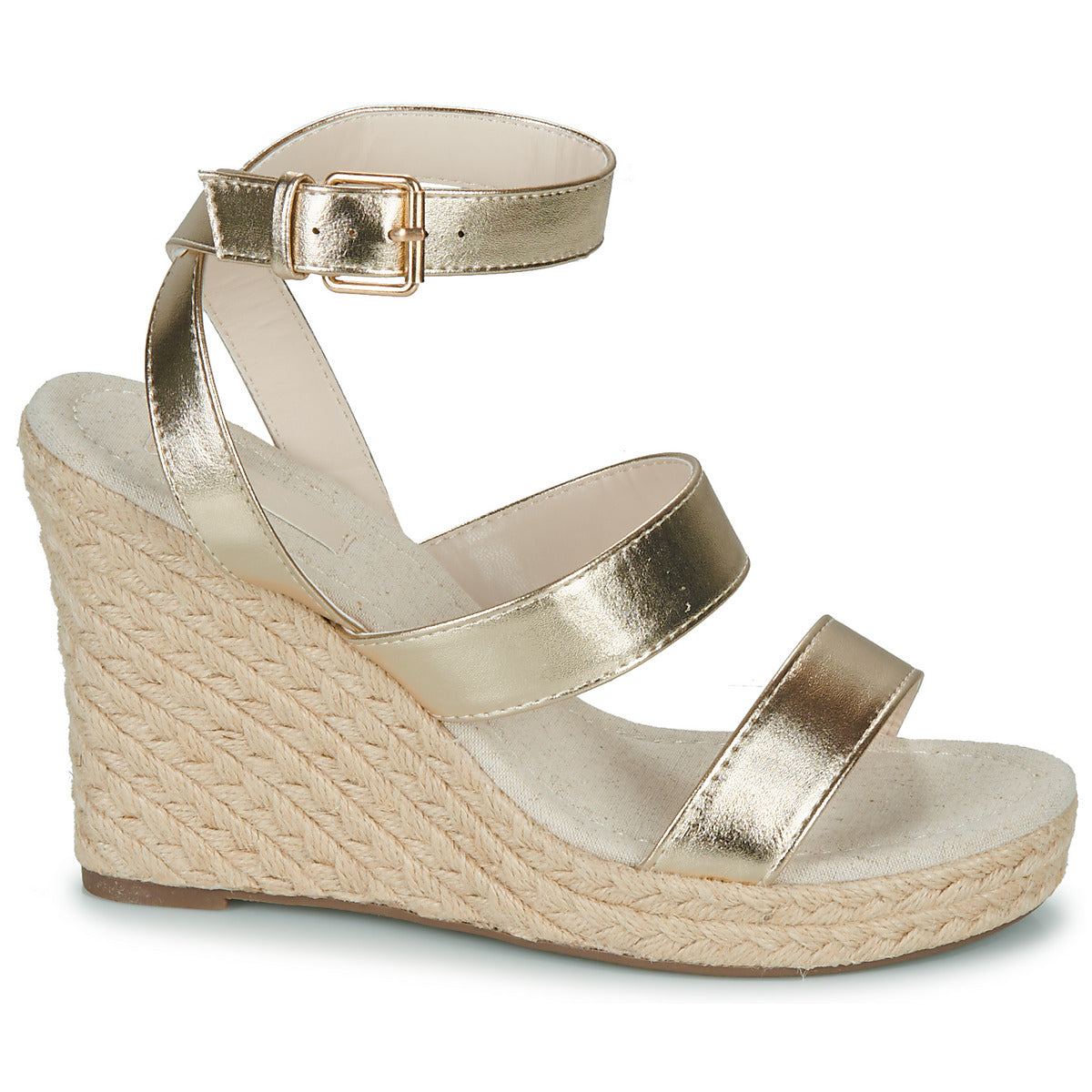 Sandali donne Only  ONLAMELIA-16 WEDGE SANDAL FOIL  Oro 