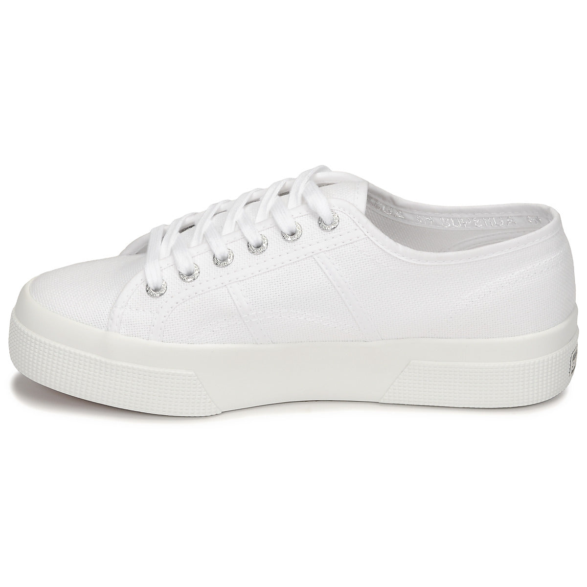 Sneakers basse donne Superga  2740 COTON PLATFORM  Bianco 