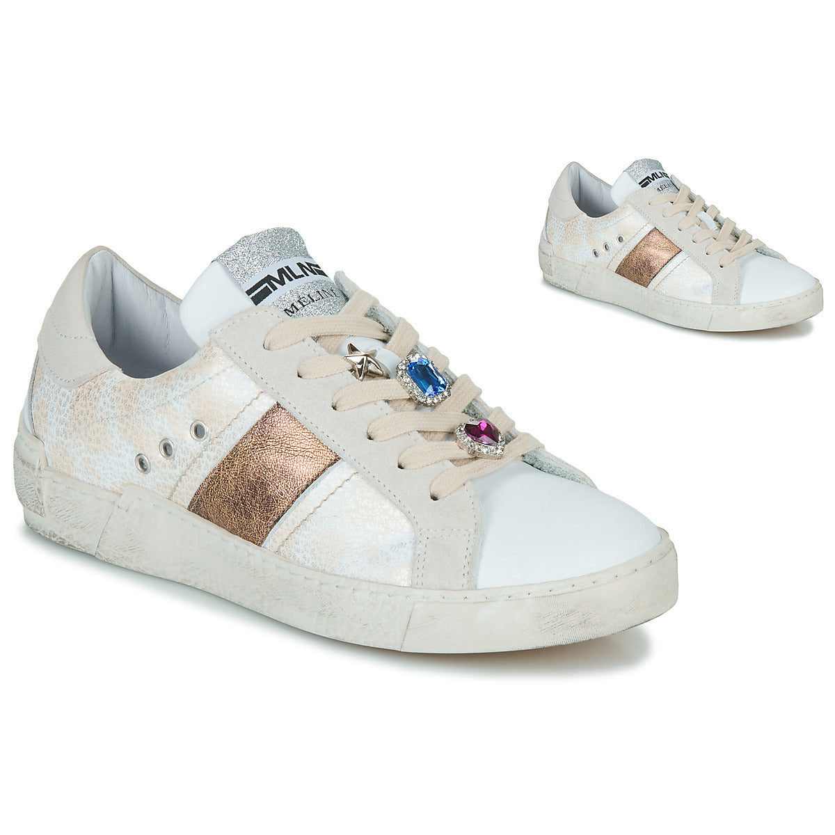 Sneakers basse donne Meline  NKC167  Bianco 