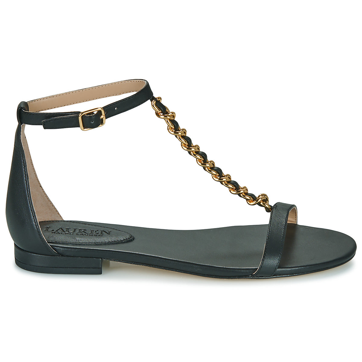 Sandali donne Lauren Ralph Lauren  ELISE-SANDALS-FLAT SANDAL  Nero 