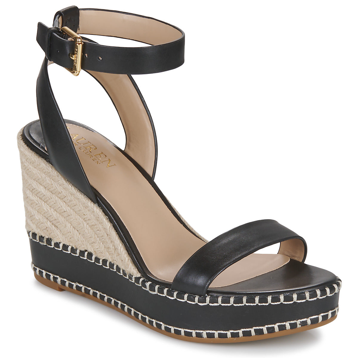 Sandali donne Lauren Ralph Lauren  HILARIE-ESPADRILLES-WEDGE  Nero 