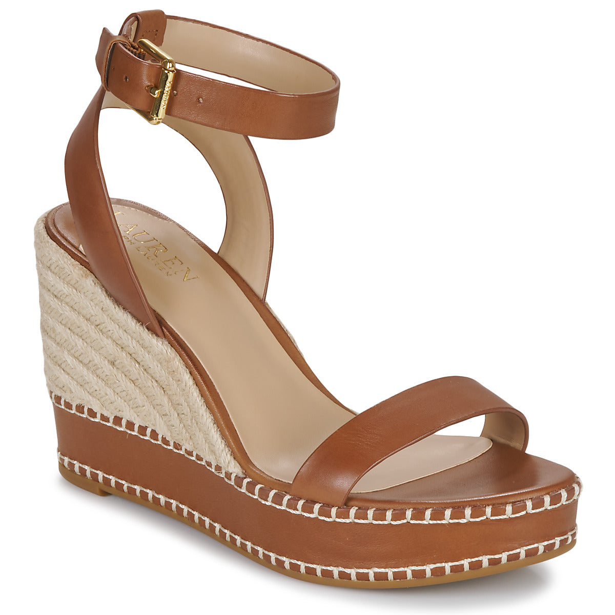 Sandali donne Lauren Ralph Lauren  HILARIE-ESPADRILLES-WEDGE  Marrone 