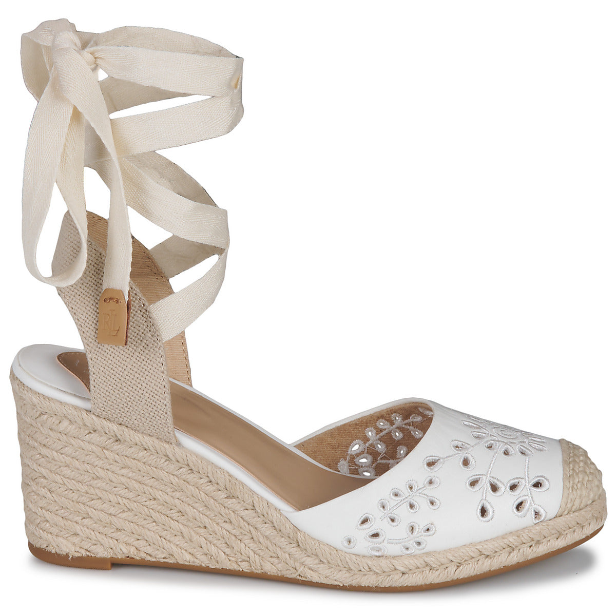 Sandali donne Lauren Ralph Lauren  PAISLEE EYLT-ESPADRILLES-WEDGE  Bianco 