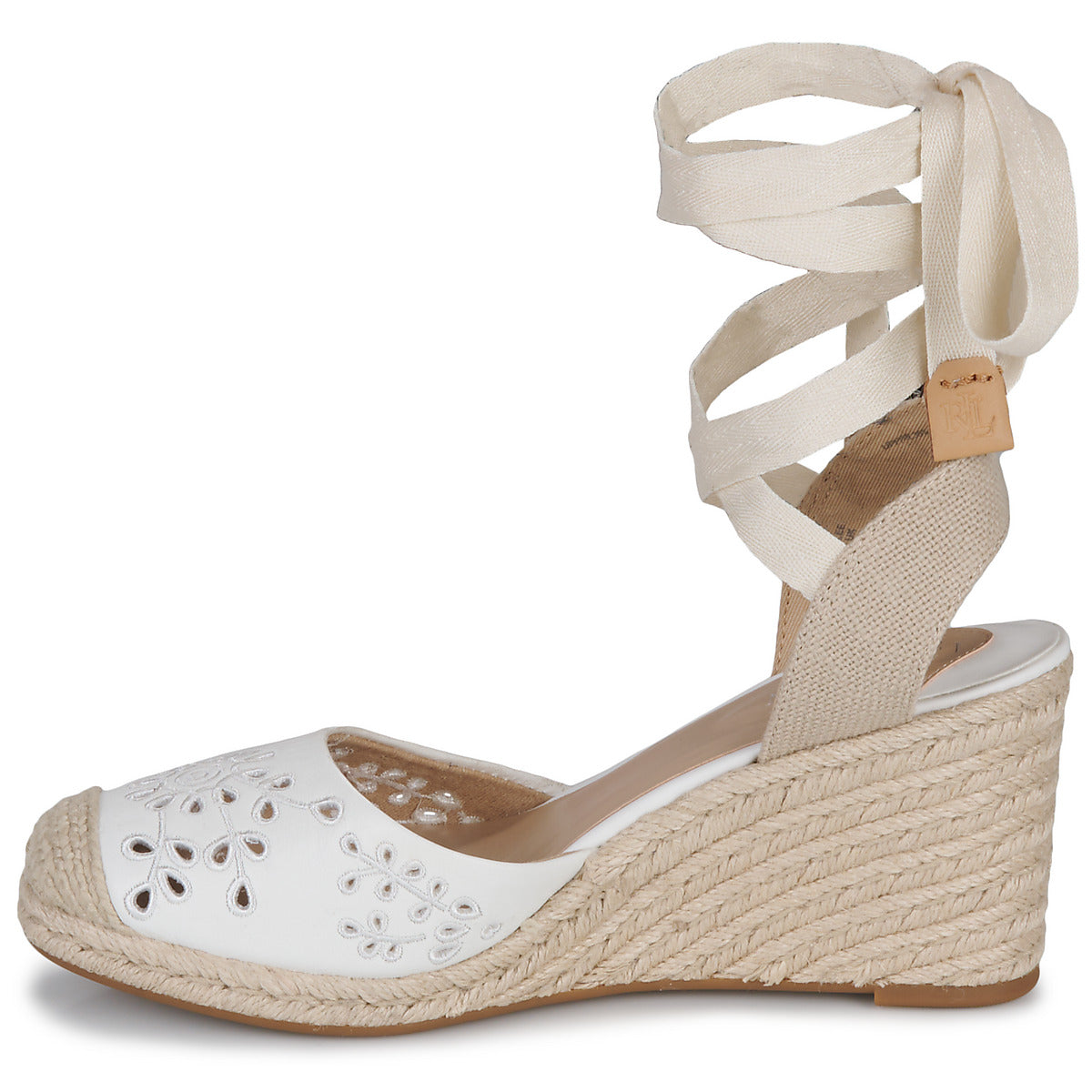 Sandali donne Lauren Ralph Lauren  PAISLEE EYLT-ESPADRILLES-WEDGE  Bianco 