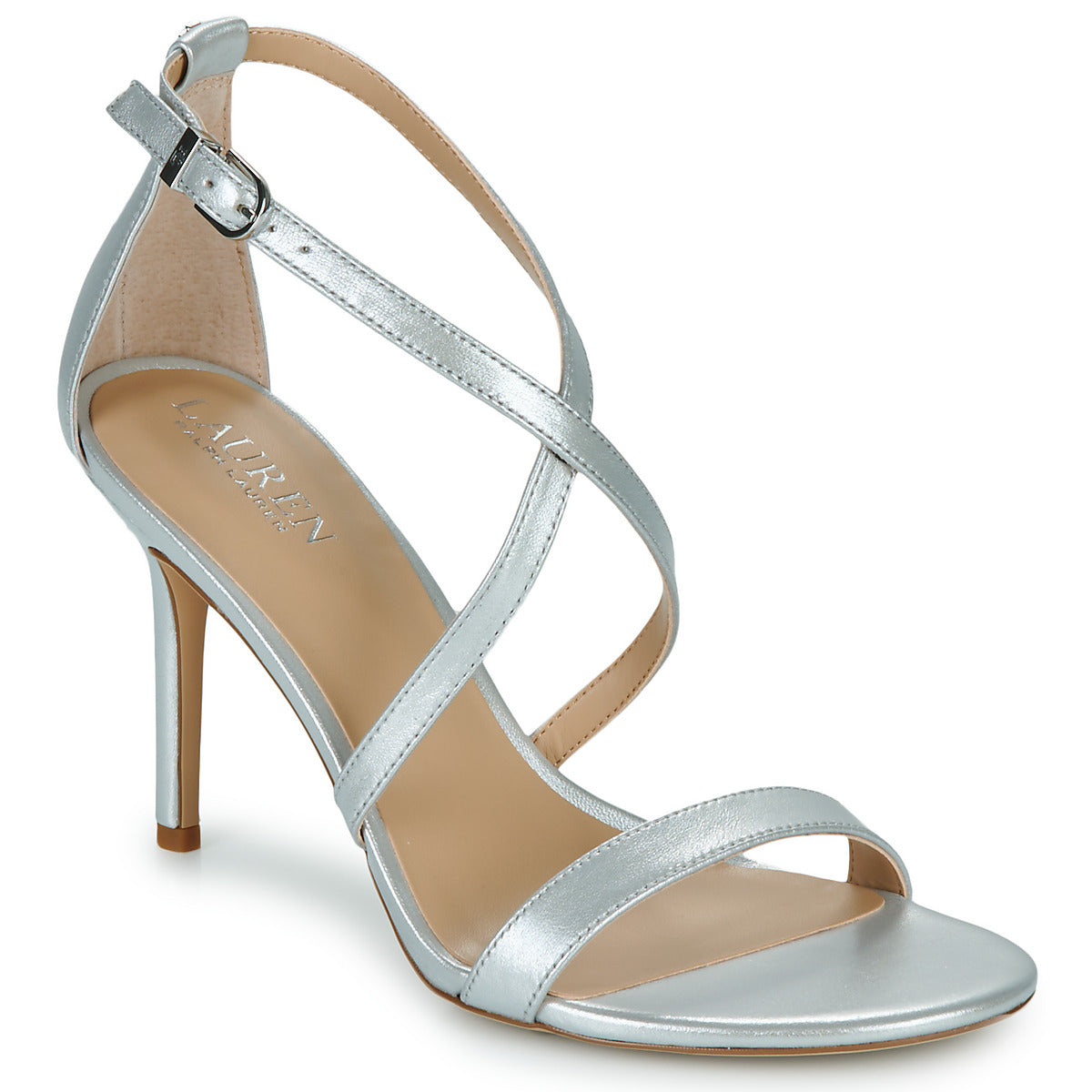 Sandali donne Lauren Ralph Lauren  GABRIELE-SANDALS-HEEL SANDAL  Argento 