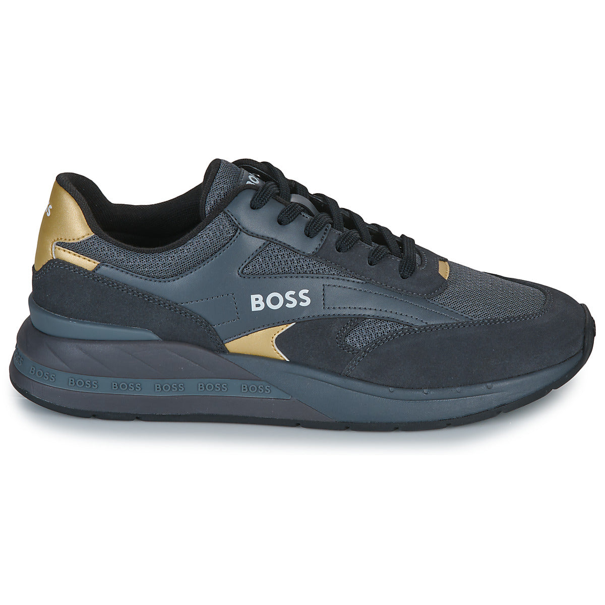 Sneakers uomini BOSS  Kurt_Runn_sdme_N  Nero 