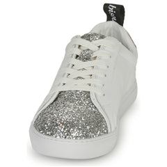 Sneakers basse donne Bons baisers de Paname  BETTYS ROSE GLITTER SILVER  Bianco 