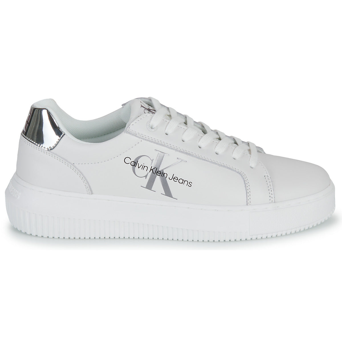 Sneakers basse donne Calvin Klein Jeans  CHUNKY CUPSOLE MONO LTH WN  Bianco 