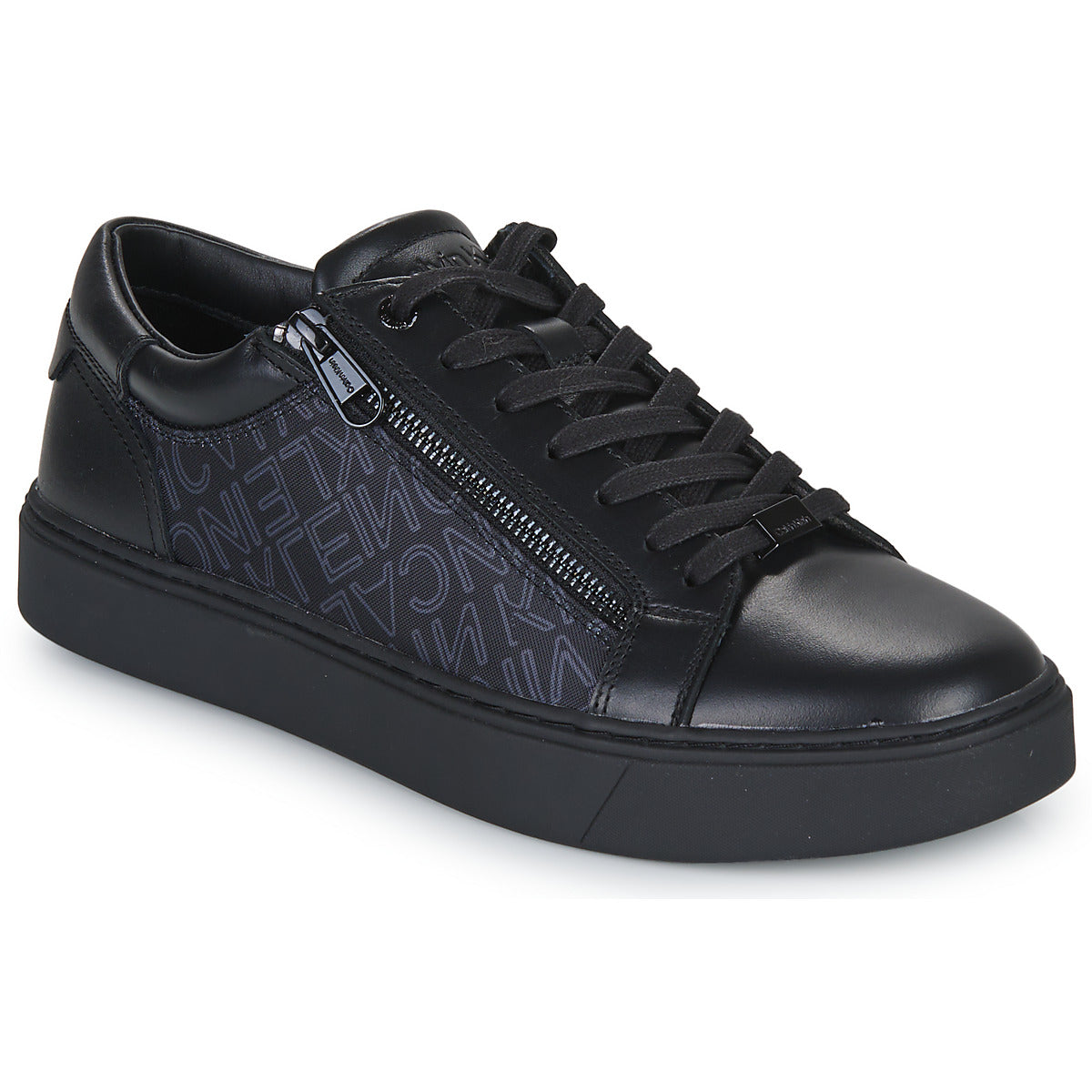 Sneakers uomini Calvin Klein Jeans  LOW TOP LACE UP W/ZIP MONO  Nero 