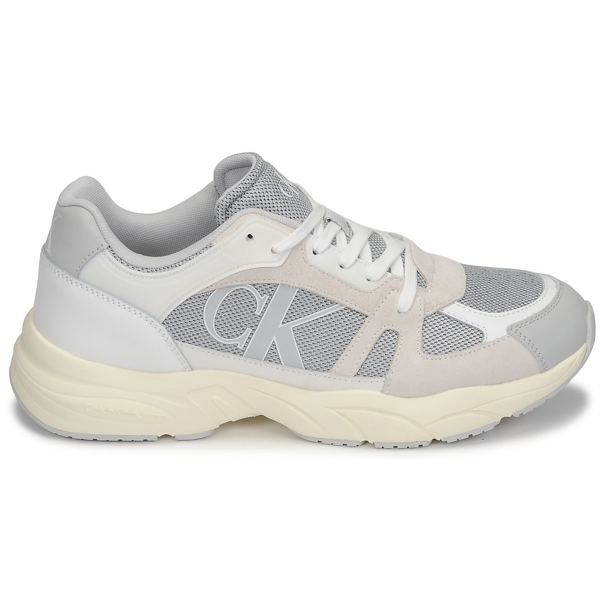 Sneakers uomini Calvin Klein Jeans  RETRO TENNIS LACEUP MIX LTH  Grigio 