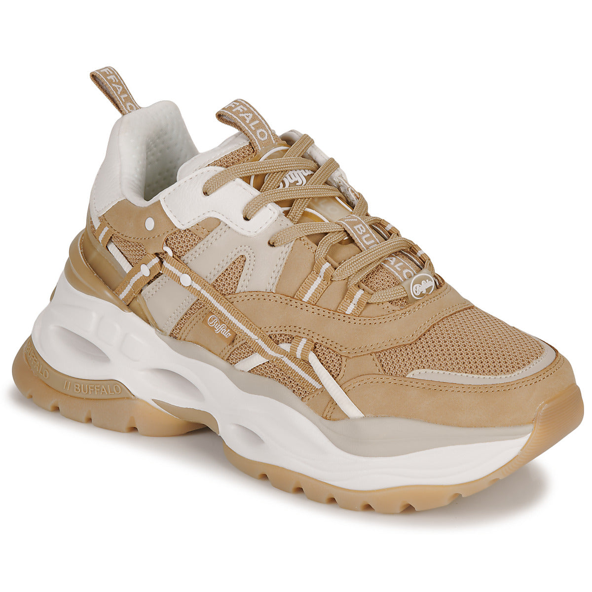 Sneakers basse donne Buffalo  TRIPLET HOLLOW  Beige 