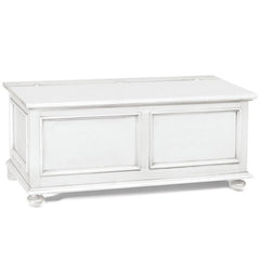 Cassapanca FLAMINIA in legno bianco 100×44×51 cm