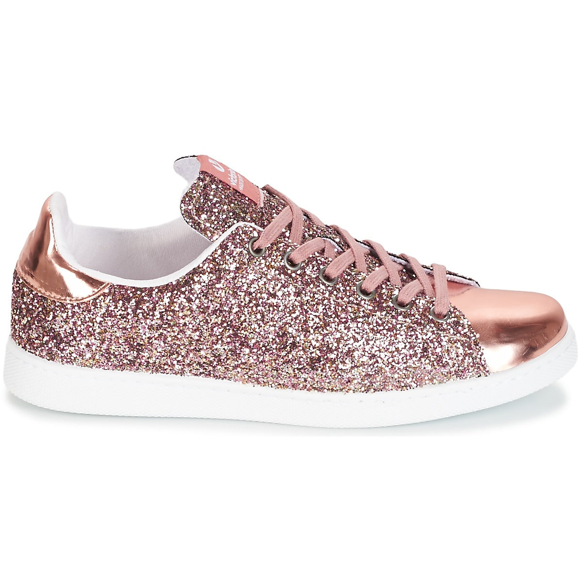 Sneakers basse donne Victoria  DEPORTIVO BASKET GLITTER  Rosa 