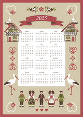 Strofinaccio Calendario 2025 Hisla Beige 50 X 70