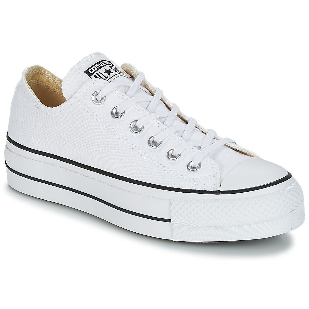 Sneakers basse donne Converse  Chuck Taylor All Star Lift Clean Ox Core Canvas  Bianco 