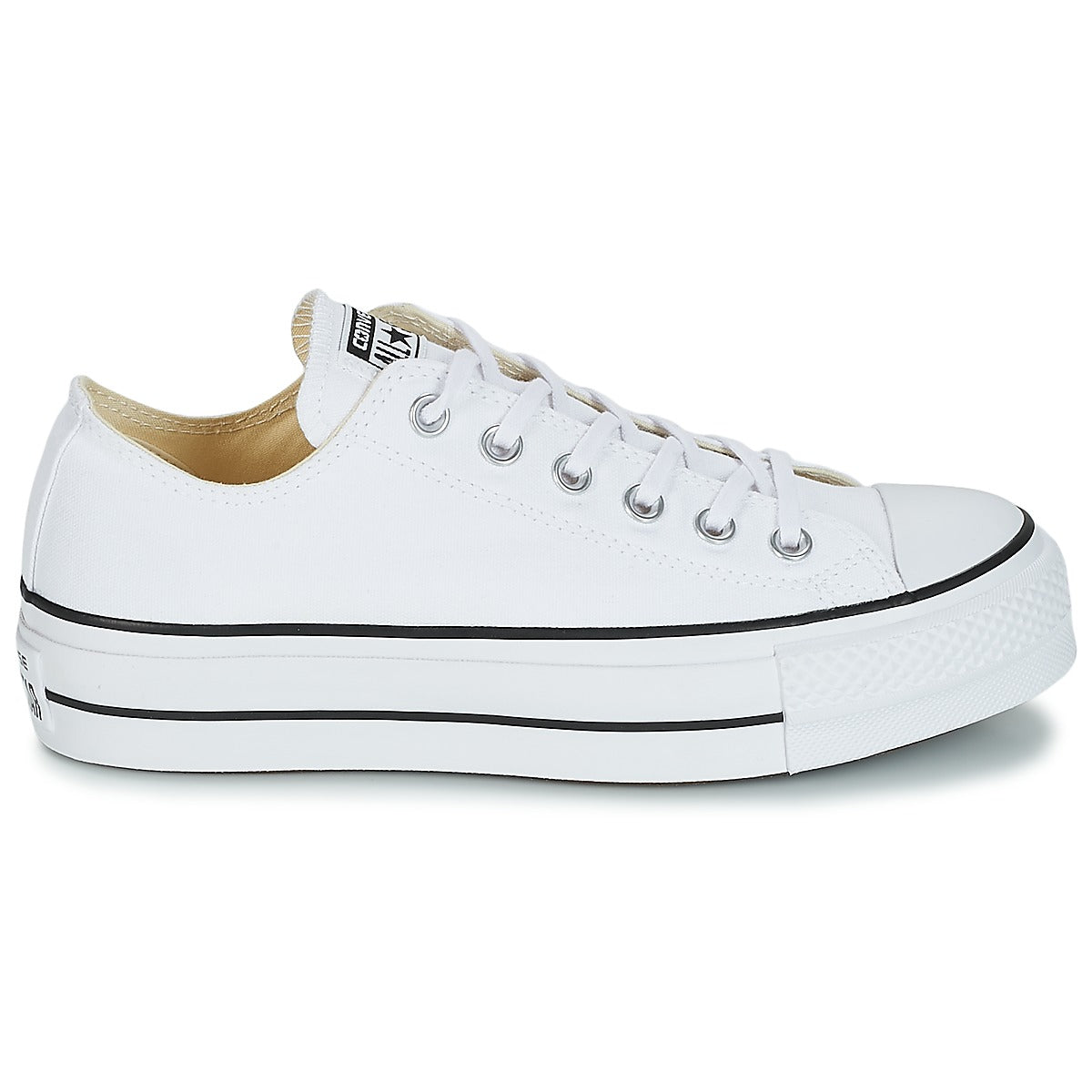 Sneakers basse donne Converse  Chuck Taylor All Star Lift Clean Ox Core Canvas  Bianco 