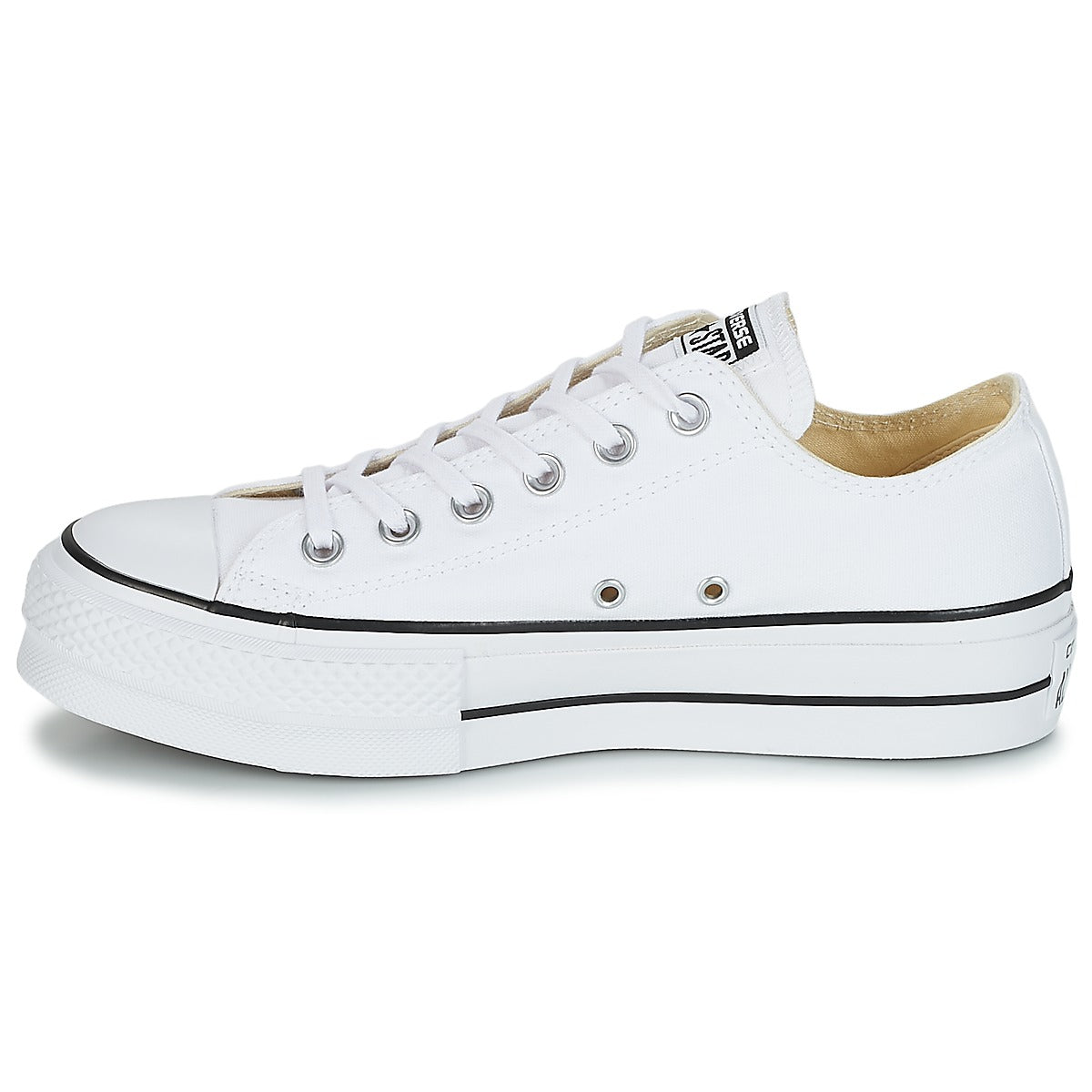 Sneakers basse donne Converse  Chuck Taylor All Star Lift Clean Ox Core Canvas  Bianco 