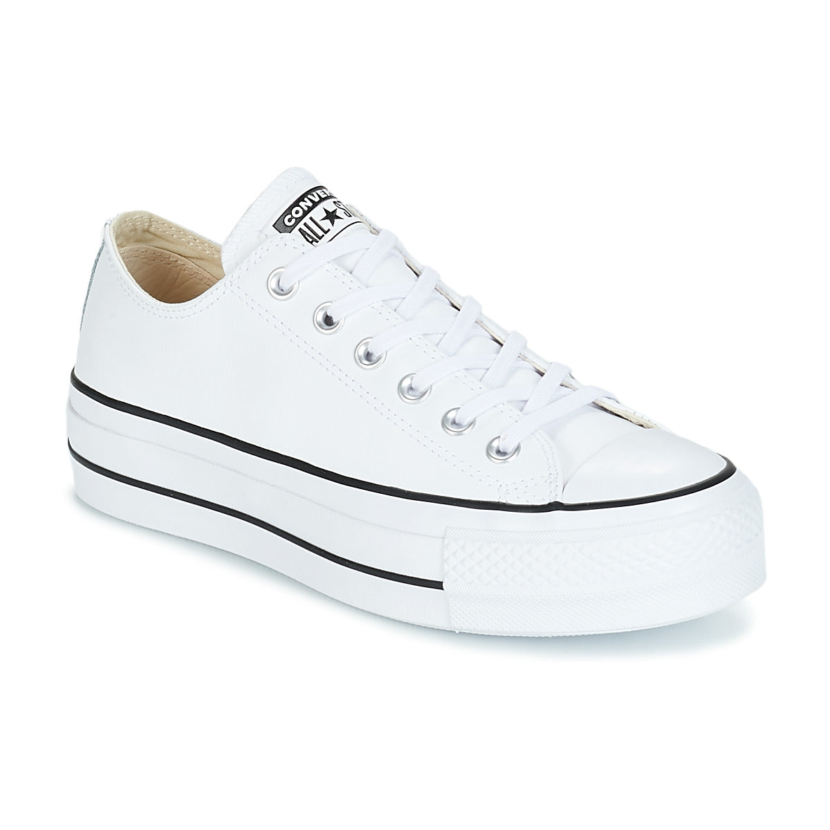 Sneakers basse donne Converse  CHUCK TAYLOR ALL STAR LIFT CLEAN OX LEATHER  Bianco 