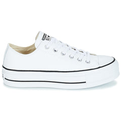 Sneakers basse donne Converse  CHUCK TAYLOR ALL STAR LIFT CLEAN OX LEATHER  Bianco 