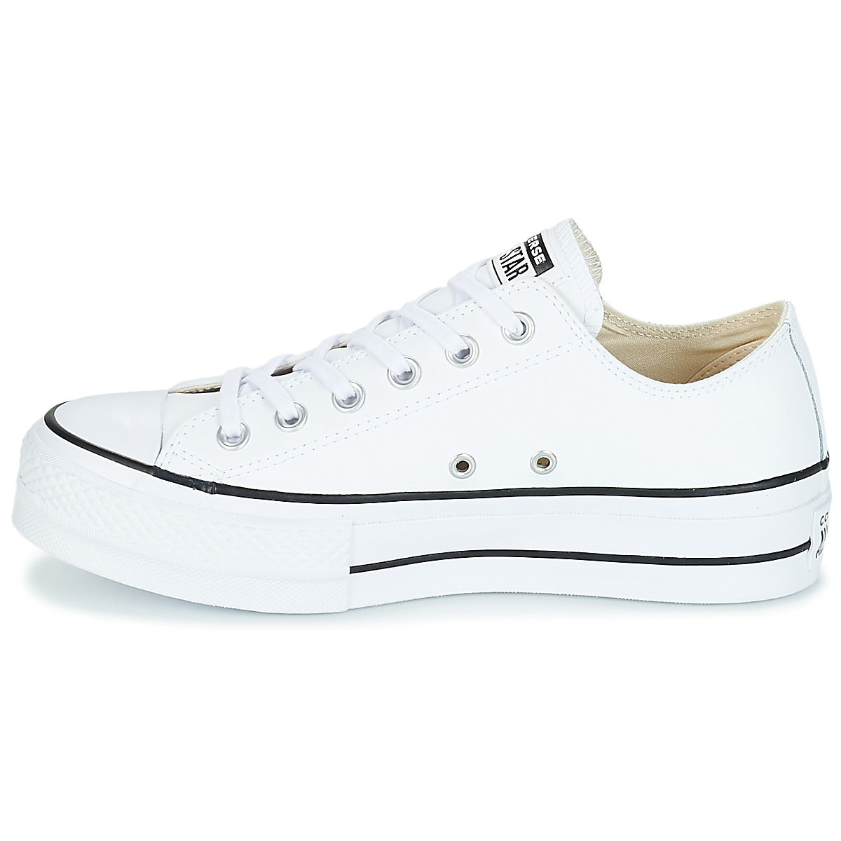 Sneakers basse donne Converse  CHUCK TAYLOR ALL STAR LIFT CLEAN OX LEATHER  Bianco 