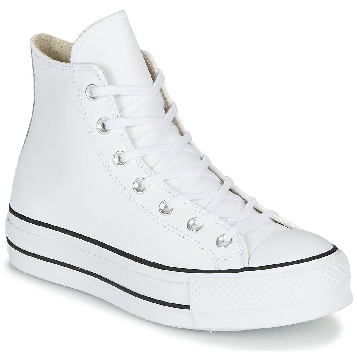 Sneakers alte donne Converse  CHUCK TAYLOR ALL STAR LIFT CLEAN LEATHER HI  Bianco 