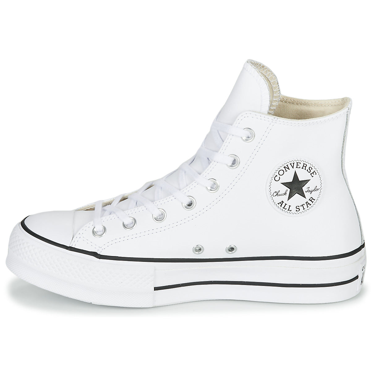 Sneakers alte donne Converse  CHUCK TAYLOR ALL STAR LIFT CLEAN LEATHER HI  Bianco 