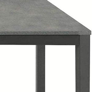 Tavolo SANREMO in metallo e cemento grigio allungabile 110×70 cm – 160×70 cm