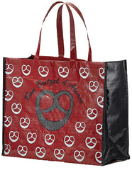 Grande borsa shopping Bretzel Rouge 36 X 44