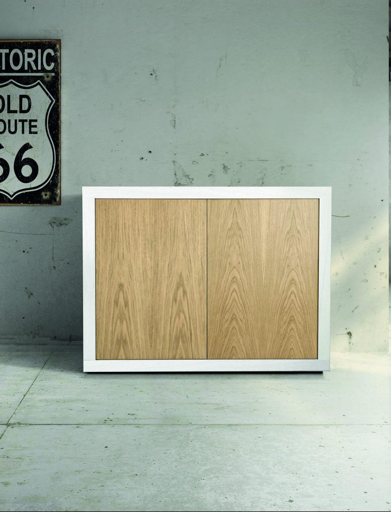 Credenza PANAREA bianca e naturale 110×45 cm H 85cm