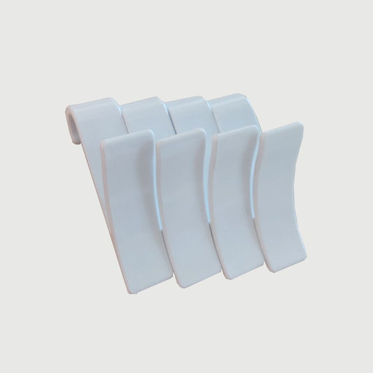 gancio per asciugamani 4 pezzi colore bianco, elemento utile per arredare il bagno con stile