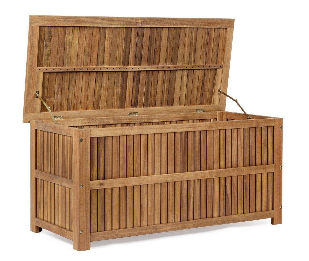 baule contenitore noemi in legno di acacia, ambientazione d’arredo con il prodotto protagonista