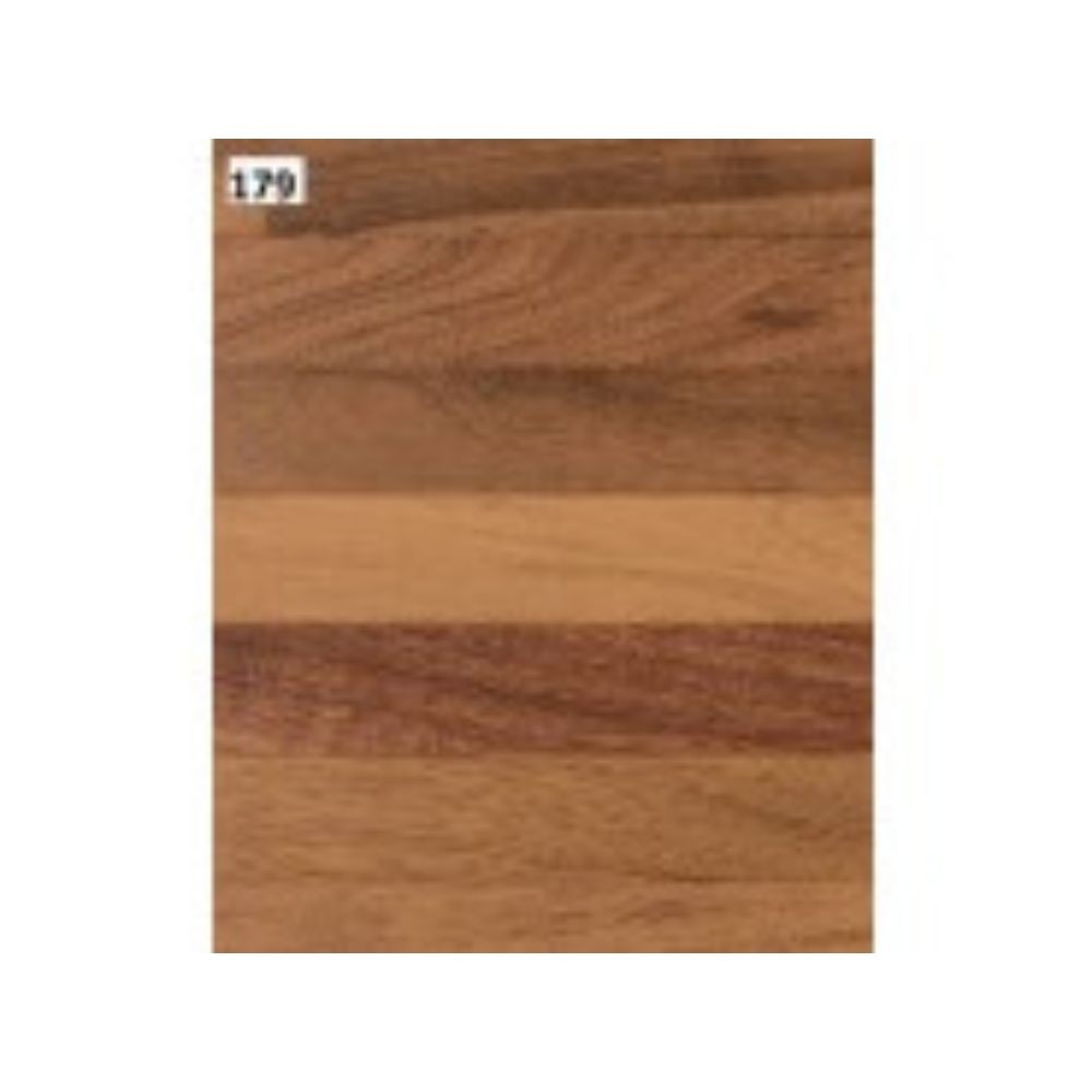 alzatina triangolare in pvc rivestita in carta noce listellare 5 metri, dettaglio della finitura dell’alzatina in abbinamento al top