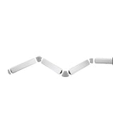 accessori alzatina triangolare colore grigio alluminio, dettaglio della finitura dell’alzatina in abbinamento al top