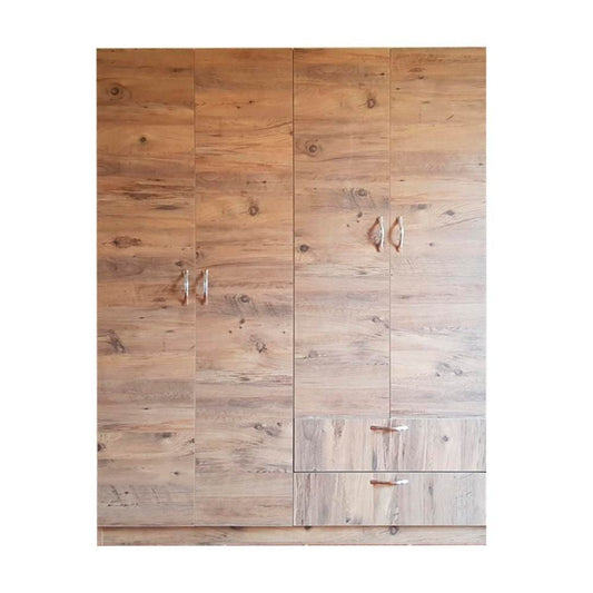 armadio grd4422023 4 ante e 2 cassetti rovere rustico, armadio a vista frontale, perfetto per camere moderne e funzionali