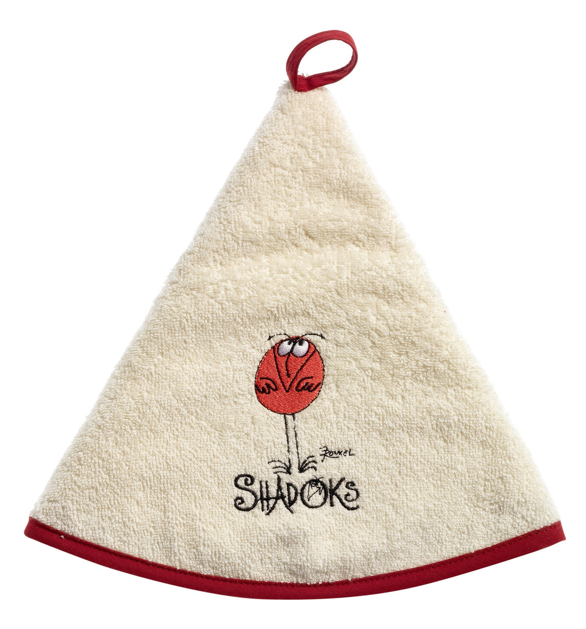 asciugamani shadoks avorio, colore avorio, taglia diamètre 60. asciugamano piegato su sfondo neutro per una visione pulita del prodotto