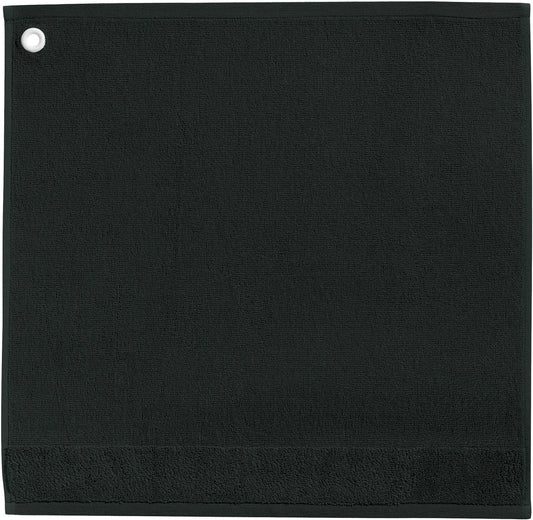 asciugamano curl nero, colore nero, taglia 50 x 50. asciugamano piegato su sfondo neutro per una visione pulita del prodotto