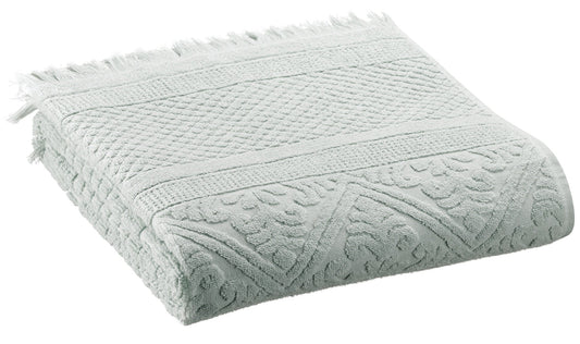 asciugamano zoe giada, colore giada, taglia 50 x 100. asciugamano piegato su sfondo neutro per una visione pulita del prodotto 2000